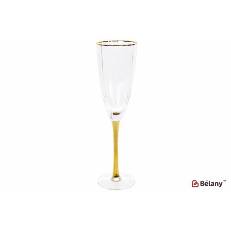 Бокал для шампанского 160 мл " Ravello",с золотым кантом