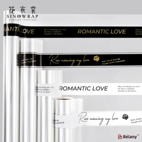 Hârtie de calc transparentă pentru flori „Romantic”