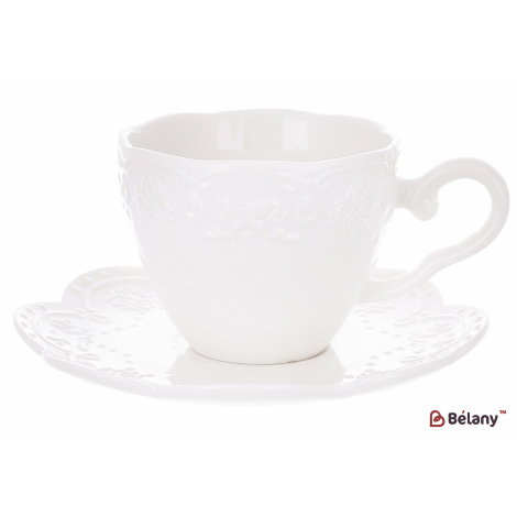 Фарфоровая кофейная пара (чашка, блюдце) 180 мл " Magic Lace"