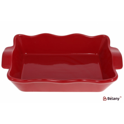 Керамическая форма для выпечки, 38 см "Roxi",прямоугольная, красная