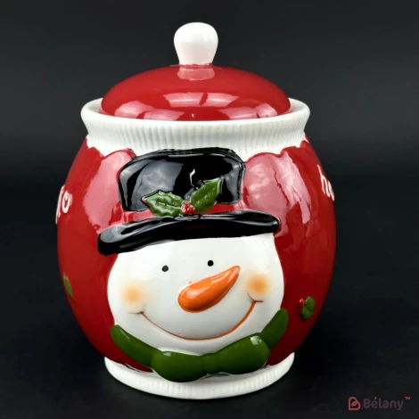 Конфетница "Santa here" красная