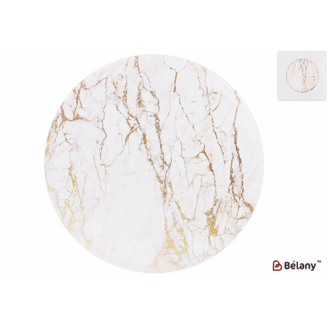 Керамическая подставка, с пробковой основой под горячее 16 см "Holstein Perle" белый мрамор