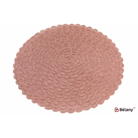 Вязанная салфетка для сервировки 38 см "Vita" пепел розы