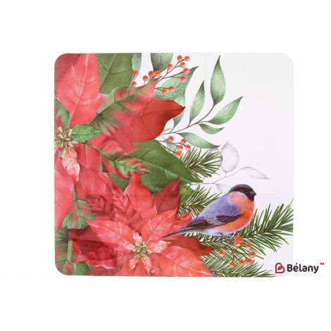 Салфетка для сервировки (плейсмат) 30 см "Christmas Day "красный