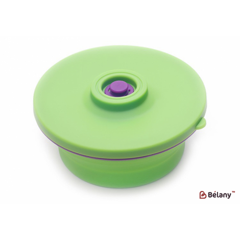Силиконовый ланч бокс " Well-fed" 16,5 см, зеленый