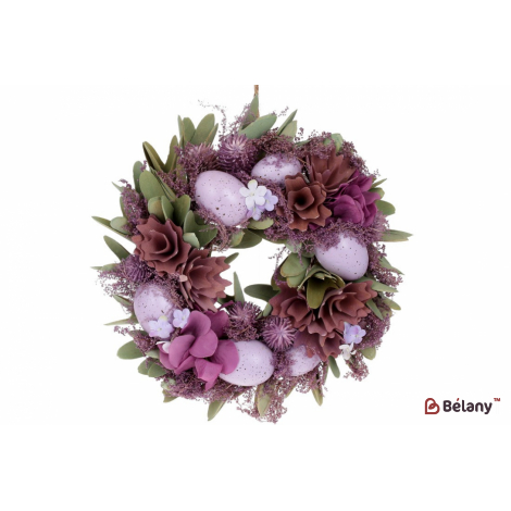 Пасхальный венок (декоративный) 24 см "Lavandula" лавандовый
