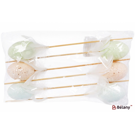 Пасхальные стики, набор 6 шт (декор) 27 см "Basan"