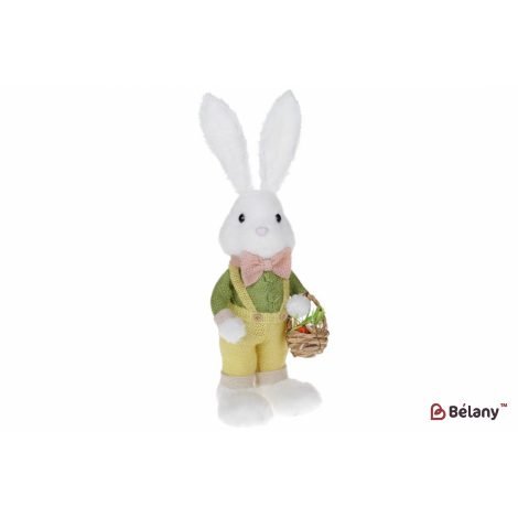 Пасхальная фигура кролик (декор) 46 см " Mrs.Bunny" белый