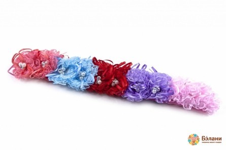 Bandă Elastică Din Guipură Cu Perle Și Pietre