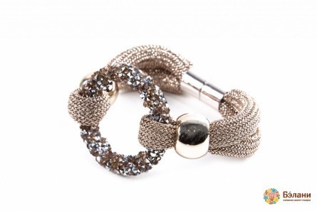 Bratara Din Plasa Cu Pietre De Bronz