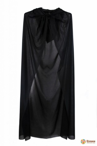 Pelernă De Ploaie Neagră Cu Glugă