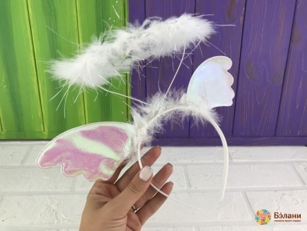 Aureolă Albă Cu Aripi