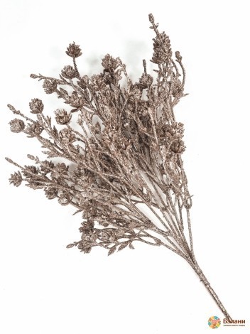 Decor „Sprig” Cu Pudră De Sclipici