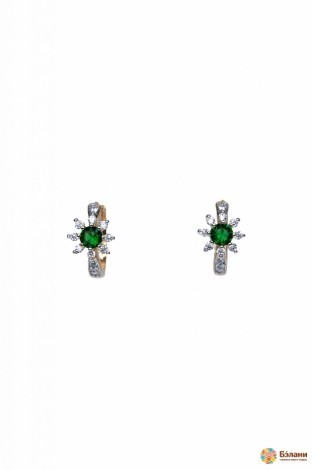 Cercei Cerc "xuping" Placati Cu Aur Cu Flori De Zirconiu Cubic