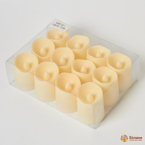 Lumanare Decorativa "simple" 12 Buc/pachet. Cu Iluminare De Fundal Led