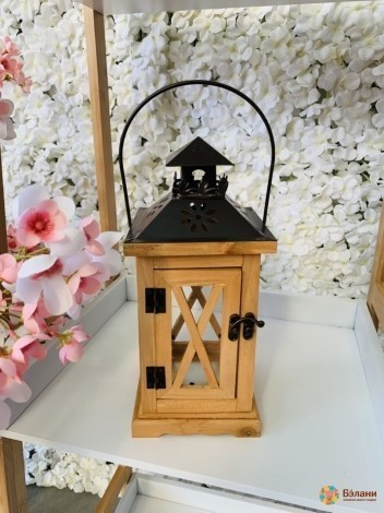 Lanterna Din Lemn "mini" Din Lemn Deschis