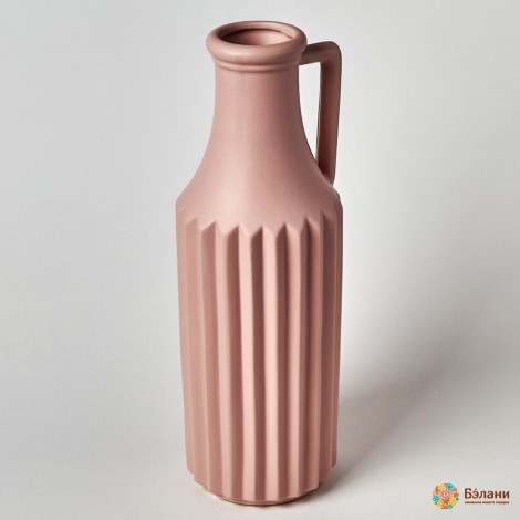 Vaza Din Ceramica "hand Bottle" Roz Mat