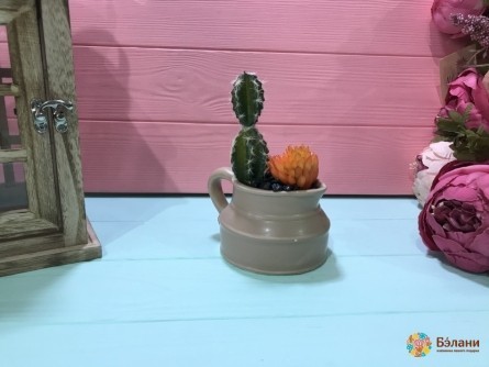 Urcior Din Ceramică "suculente" Portocaliu