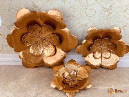 Compozitie Perete Metalic "gold 3" 3 Buc.