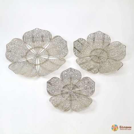 Flori Din Metal Argintiu "silver Blossom"