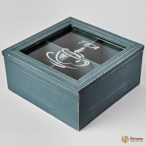 Ceainic Din Lemn "ceasca De Ceai" Albastru