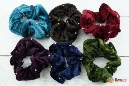 Banda Elastica Colorata Din Catifea Cu Strasuri