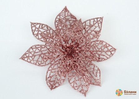 Floare Decorativă Poinsettia Ajurata Roz