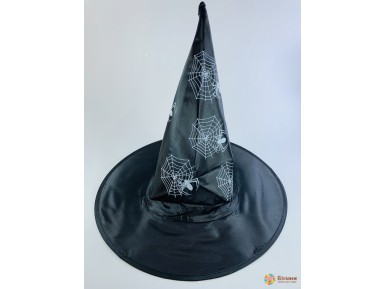Șapca Vrăjitoarei Cu Păianjeni Albi