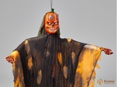 Decor Agățat "dovleac Schelet" Portocaliu