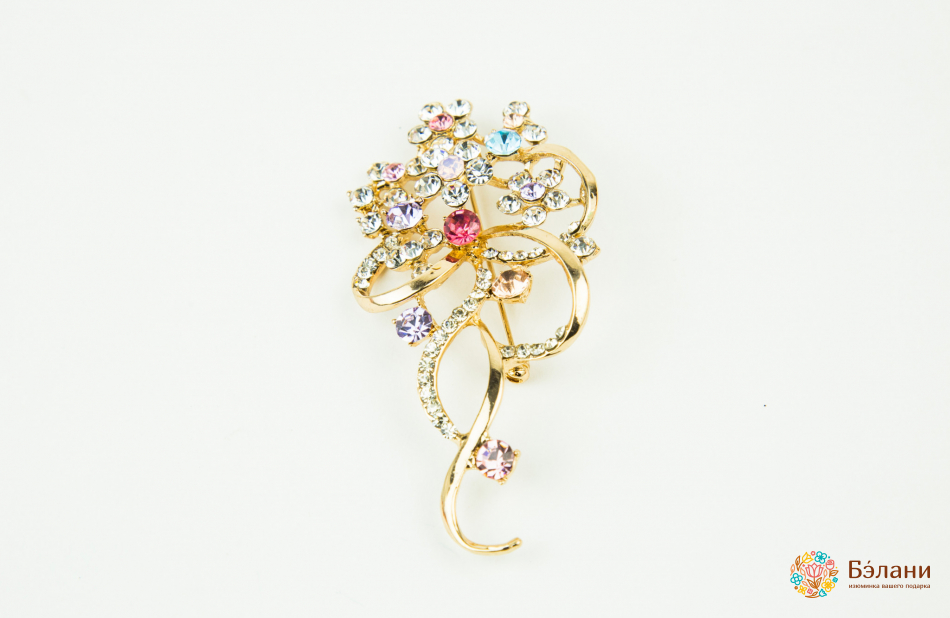 Broșă „Floare Cu Panglici”