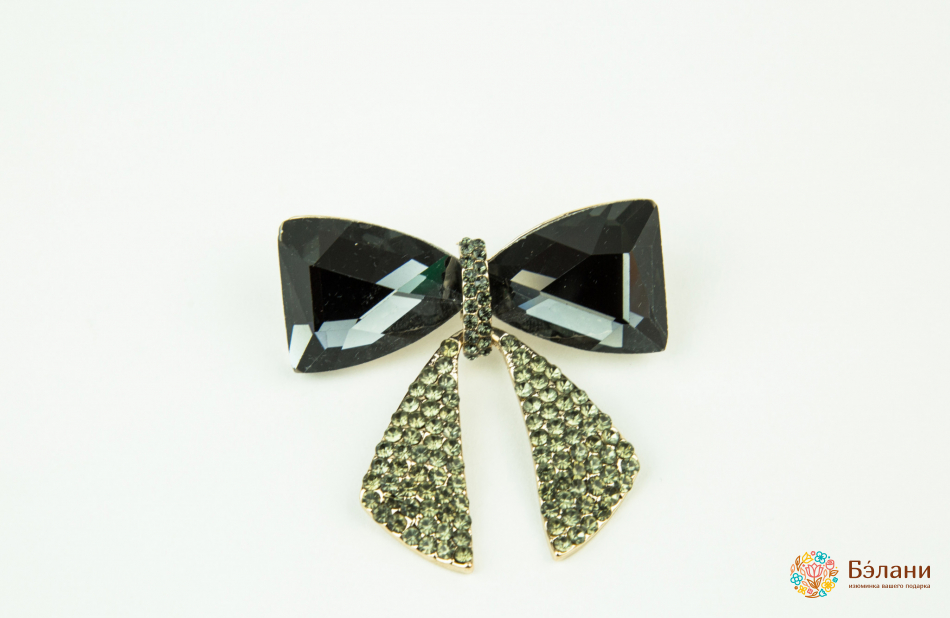 Broșă „Arcul De Agat Cu Strasuri”