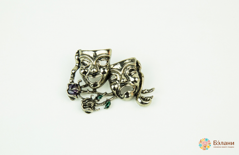 Broșă „Măști De Teatru”