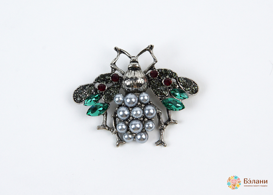 Broșă „Gangă Chafer Cu Perle”