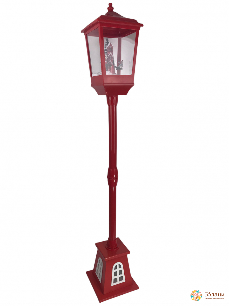 Lanternă Cu Zăpadă Roșu Mediu