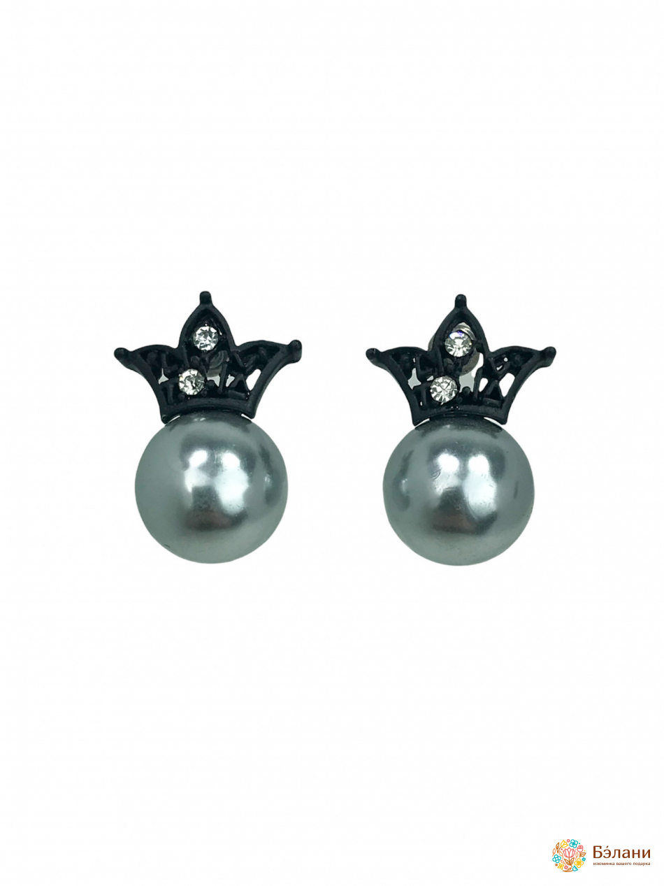 Cercei „Cireș” Cu Coroană Gri