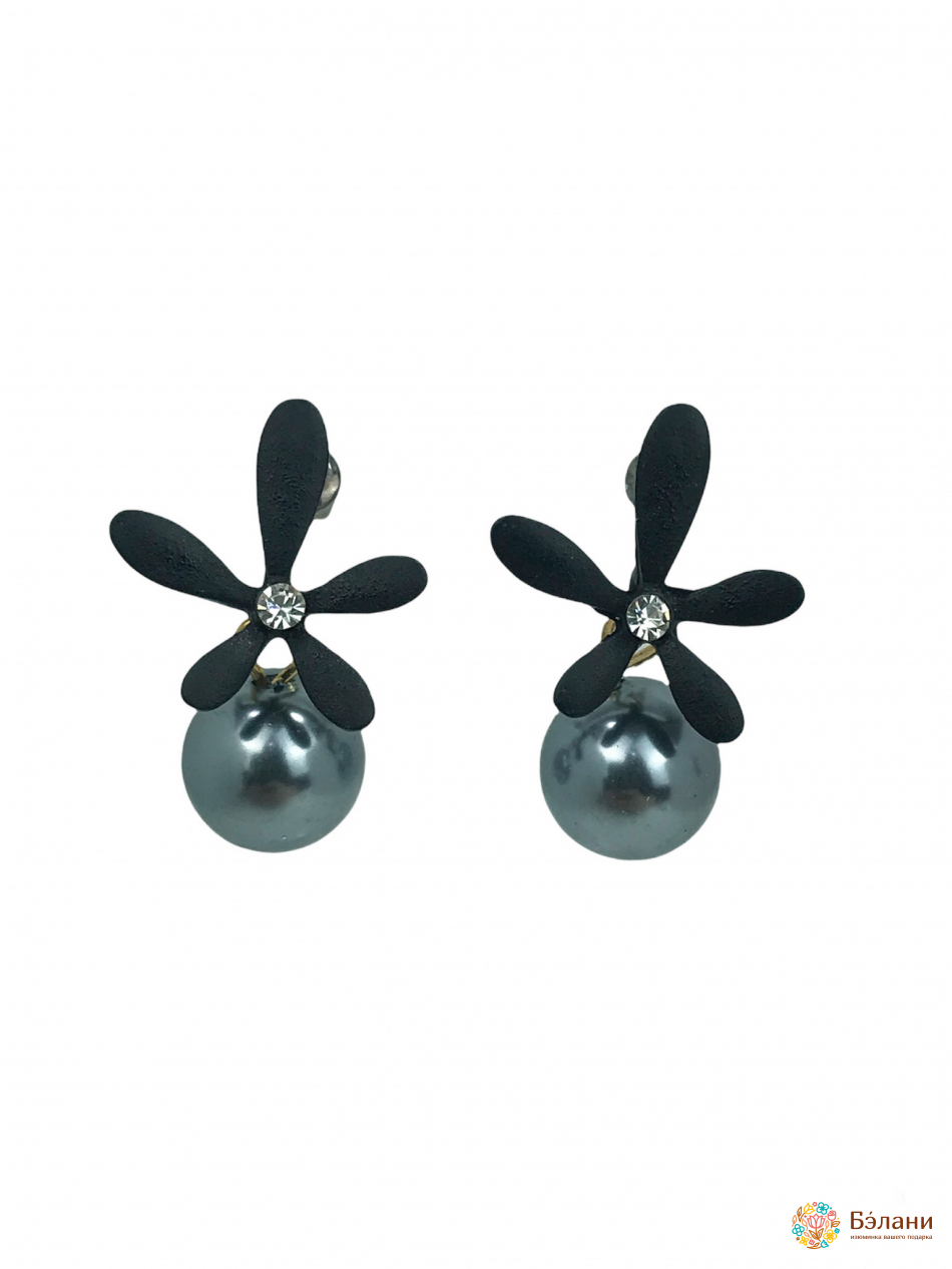 Cercei „Cireș” Cu Flori Gri