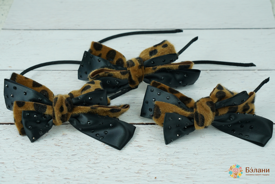 Cerc „Arcul Leopard” Cu Strasuri Negre