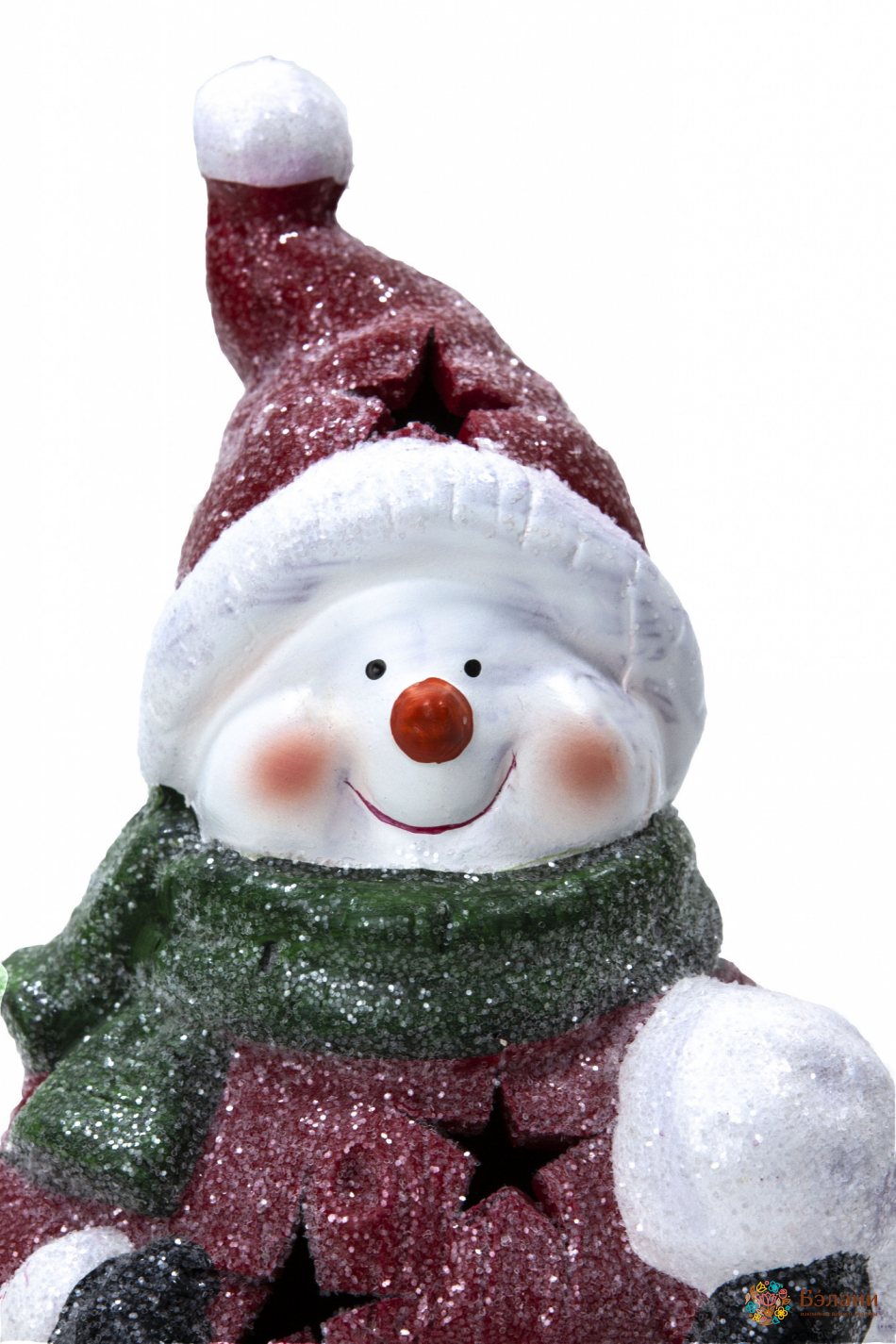 Decor De Anul Nou „Omul De Zăpadă De Zahăr” Cu Iluminare Led | 2