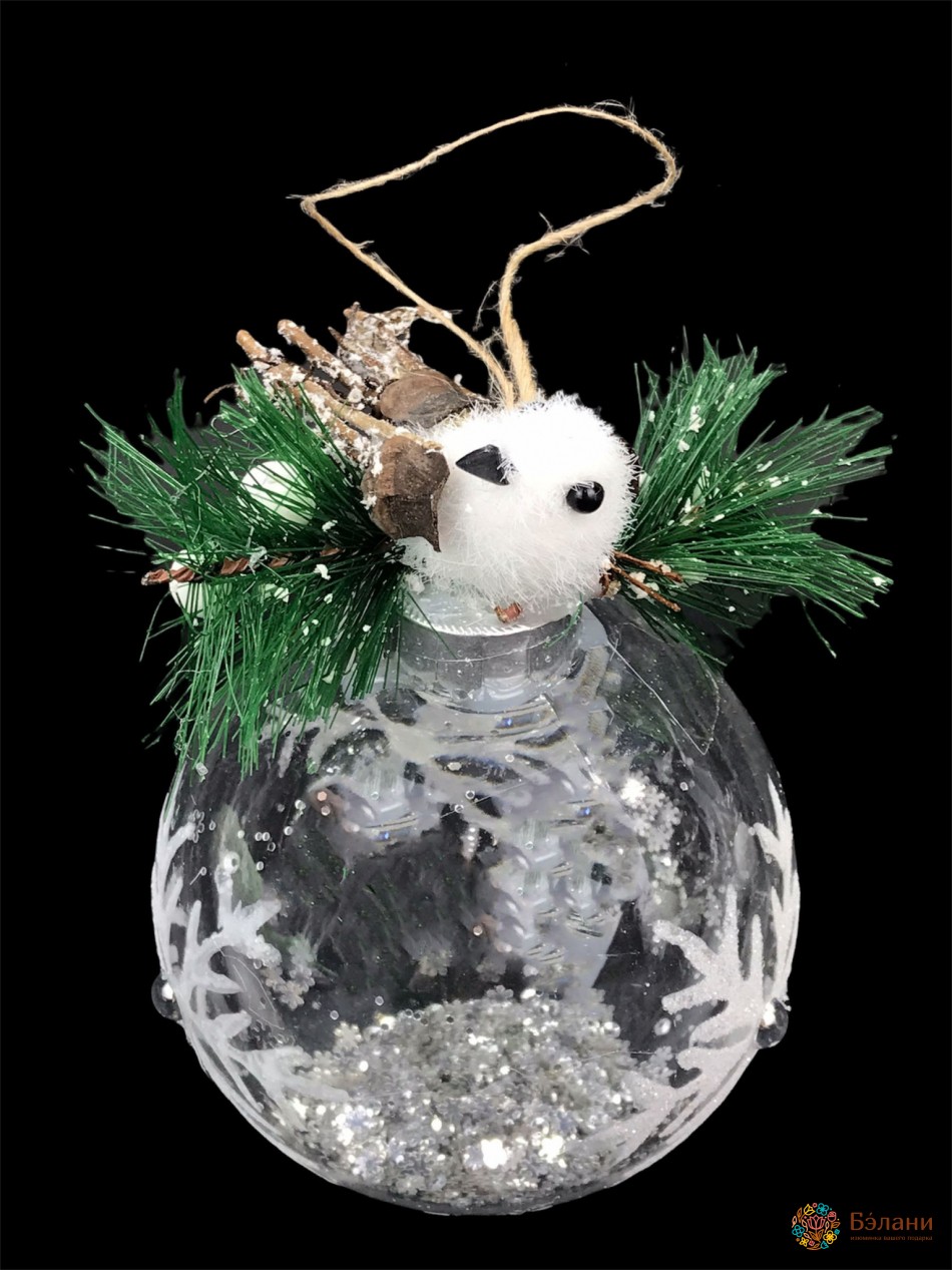 Jucărie Pentru Pom De Crăciun „Minge Cu O Pasăre” | 4