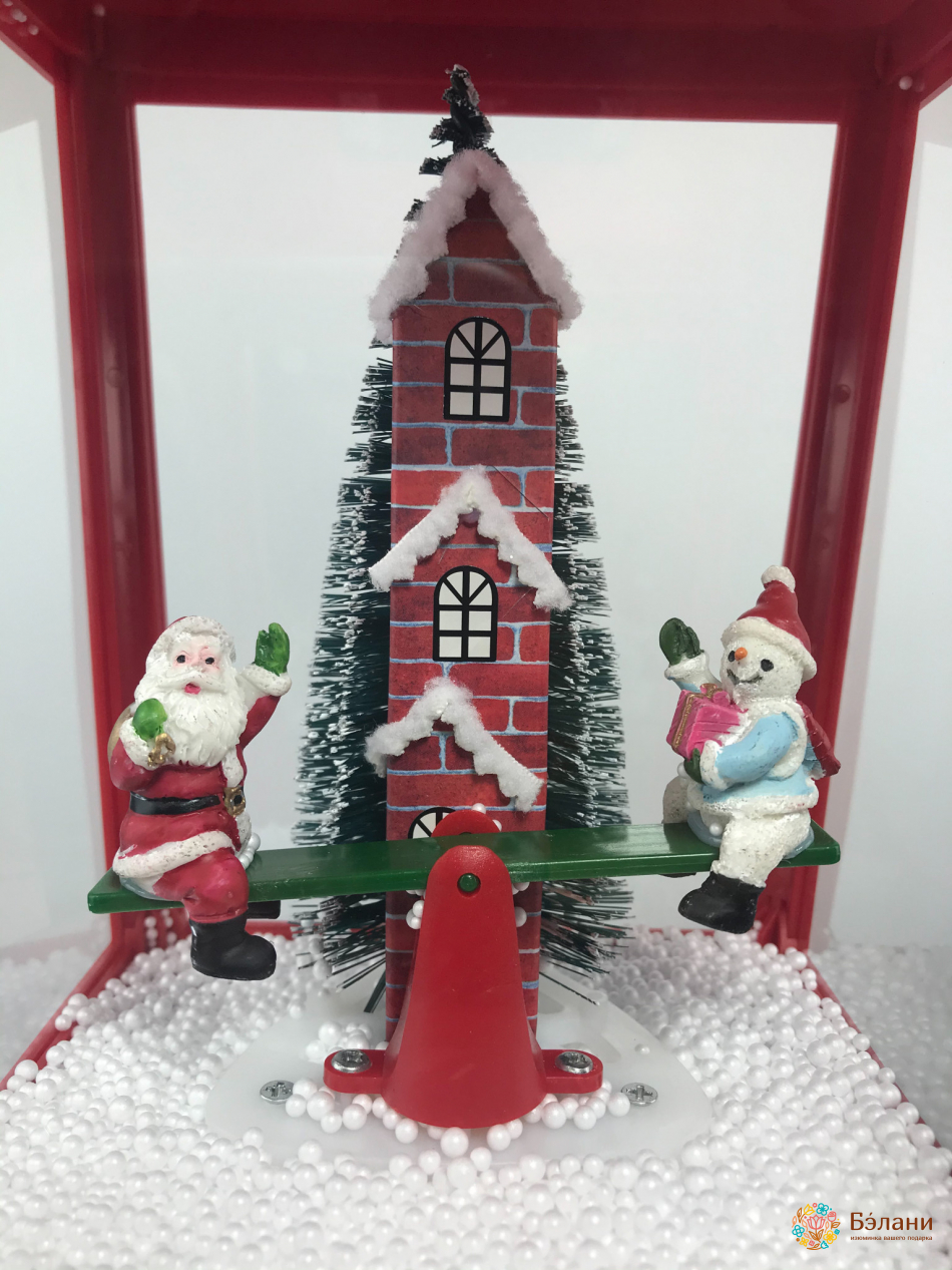 Lanternă Cu Zăpadă Roșu Mediu | 2