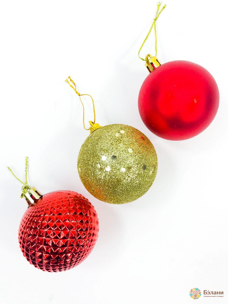 Jucărie Pentru Brad De Crăciun Amestecă Auriu Și Roșu | 2