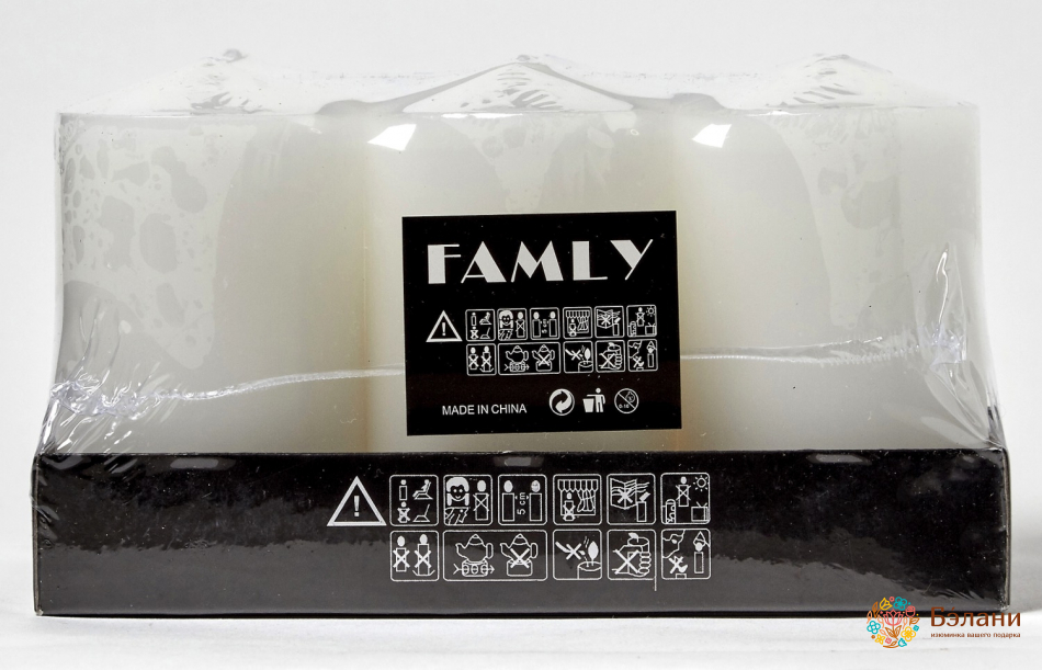 Lumanare Cu Parafina "coloana Larga" Alba S 6 Buc. | 3