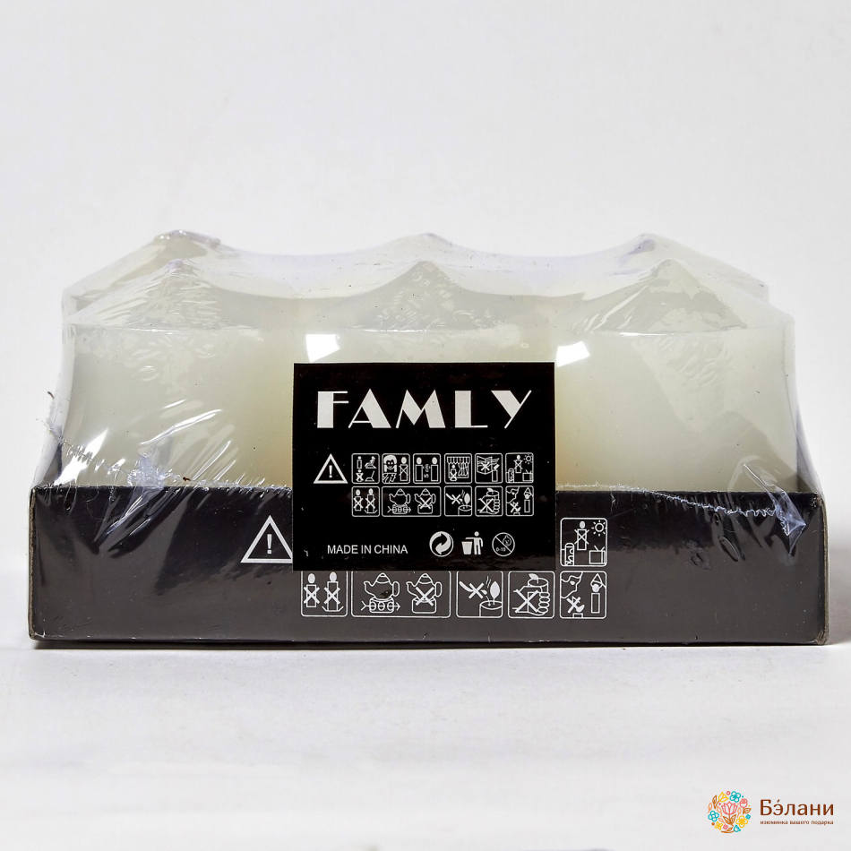 Lumanare Cu Parafina "wide Column" Alb Xs 6 Buc. | 2