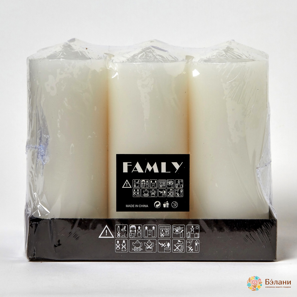 Lumanare Cu Parafina "coloana Larga" Alba L 6 Buc. | 2