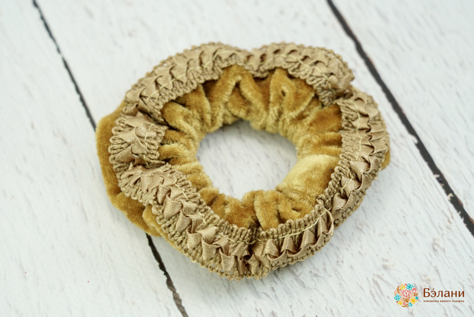 Elastic De Catifea Colorat Cu Margine | 2