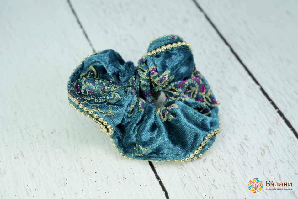 Elastic Dublu Din Catifea Cu Margine Aurie | 2