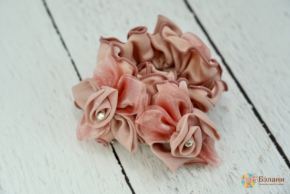 Banda Elastica Tricotata "trandafir Cu Stras" Voluminoasa | 2