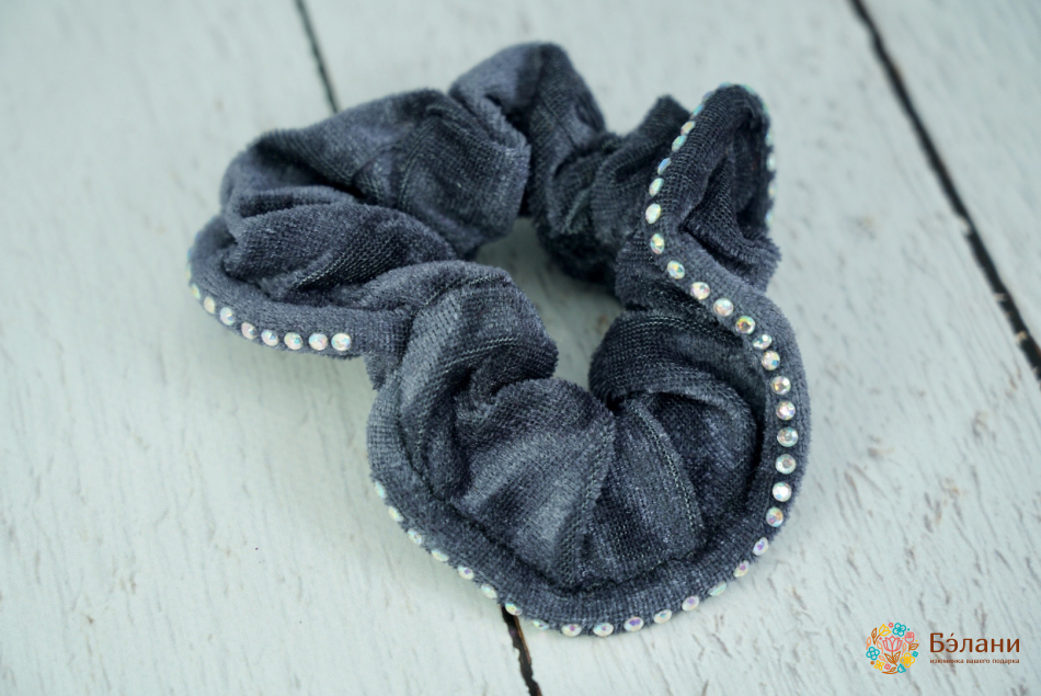 Bandă Elastică Din Catifea Cu Margine Din Strass | 2